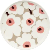Marimekko Unikko bord Ø25 cm White-clay-powder-dark wine