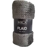 Mica Decorations Mica Joanne Fleece Plaid 180x130 cm – Zacht Woondeken – Antraciet