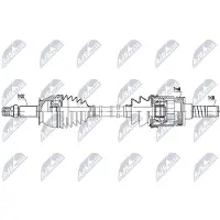 NTY NPW-NS-174 Aandrijfas