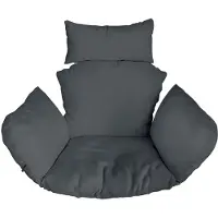 Ferocity - Hangstoel Kussen XXL - Hangstoelkussen - Tuincocon Kussen - Schommelkussen - Polyester - Grafiet