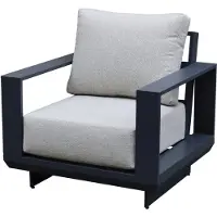 AVH-Collectie Avellino lounge tuinstoel aluminium antraciet soft grey kussens