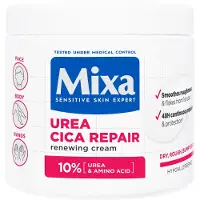 Mixa Urea Cica Repair+ Herstelondersteunende Crème – Droge en Ruwe huid - Gezicht, Lichaam en Handen - 400 ml