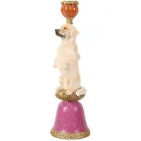 Baroque - Kandelaar - Kandelaar Hond 9 cm - Multi - Resin - 28.5x9x9 - Polyresin