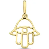 New Bling - 9NBG-0937 - 14K geelgouden hanger – open Nazar oog – beschermend symbool