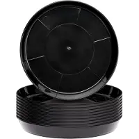 Garronda Ronde Bloempot Onderzetter – 10 stuk – Zwart - ⌀ 30cm H=3,4cm - GD-NIC-PotBase108