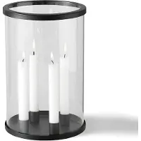 Dulaire Design Kandelaar Glas Zwart