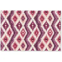 MuchoWow Deurmat 90x60 cm - Droogloopmat Patroon - Paars - Zigzag - Mat voor binnen - Schoonloopmat - Deurmatten met print - Inloopmat