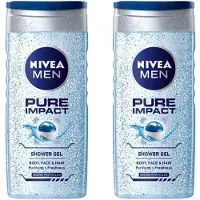 Nivea MEN Pure Impact 3 in 1 Douchegel - 2 x 250 ml