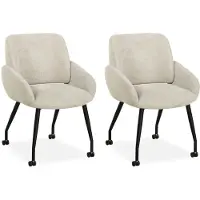 MX Sofa - Eetkamerstoel Rowan - Beige (set van 2 stuks)