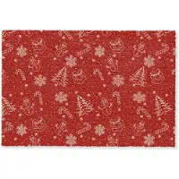 MuchoWow Deurmat 60x40 cm - Droogloopmat Illustratie - Kerstsymbolen - Rood - Mat voor binnen - Schoonloopmat - Deurmatten met print - Inloopmat