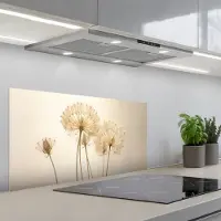 KitchenYeah Spatscherm 90x45 cm - Zelfklevende achterwand Zonlicht - Paardenbloem - Botanisch - Bloemen - Keuken muurbeschermer - Spatwand fornuis
