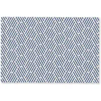 MuchoWow Deurmat 60x40 cm - Droogloopmat Crème - Blauw - Strepen - Patroon - Mat voor binnen - Schoonloopmat - Deurmatten met print - Inloopmat