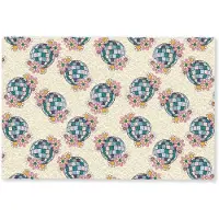 MuchoWow Deurmat 90x60 cm - Droogloopmat Retro - Disco - Bloemen - Discobal - Mat voor binnen - Schoonloopmat - Deurmatten met print - Inloopmat