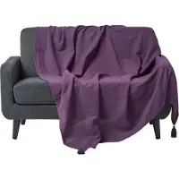 Homescapes Rajput sprei, 100% katoen, paars, 225 x 255 cm