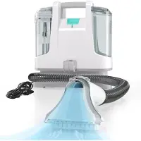 Haushof Stoomreiniger - 400 W Draagbare Reiniger - Wit/Grijs - Ideaal voor Trappen, Gestoffeerd Meubilair, Autostoelen en Tapijten