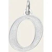 MOOYE ® - Collectie Zilveren letter O sierlijk mat-glans kettinghanger