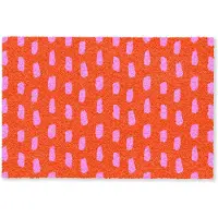 MuchoWow Deurmat 60x40 cm - Droogloopmat Verf - Roze - Rood - Mat voor binnen - Schoonloopmat - Deurmatten met print - Inloopmat