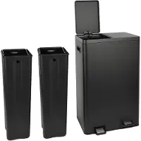 SVITA TMH2X30 Afvalbak 60L - Afvalscheidingssysteem 2 Compartimenten 2x30L Soft Close Zwart