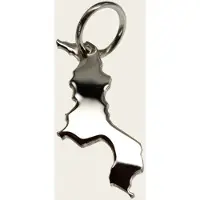 MOOYE ® - Collectie Zilveren Landkaart Malawi ketting hanger