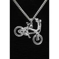 MOOYE ® - Collectie Zilveren Crossfiets ketting hanger