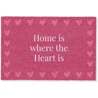 MuchoWow Deurmat 60x40 cm - Droogloopmat Home - Collectie - Roze - Mat voor binnen - Schoonloopmat - Deurmatten met print - Inloopmat