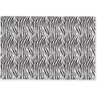 MuchoWow Deurmat 60x40 cm - Droogloopmat Zwart - Wit - Zebra - Patroon - Mat voor binnen - Schoonloopmat - Deurmatten met print - Inloopmat