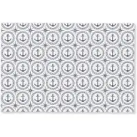 MuchoWow Deurmat 90x60 cm - Droogloopmat Anker - Haven - Blauw - Wit - Mat voor binnen - Schoonloopmat - Deurmatten met print - Inloopmat