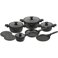 Klausberg set van 12 marmeren potten 63911