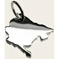 MOOYE ® - Collectie Zilveren Landkaart Montenegro ketting hanger