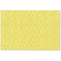 MuchoWow Deurmat 60x40 cm - Droogloopmat Geel - Patroon - Geometrisch - Mat voor binnen - Schoonloopmat - Deurmatten met print - Inloopmat