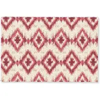 MuchoWow Deurmat 60x40 cm - Droogloopmat Patroon - Roze - Diamantvorm - Mat voor binnen - Schoonloopmat - Deurmatten met print - Inloopmat