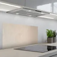 KitchenYeah Spatscherm 90x45 cm - Zelfklevende achterwand Japandi - Beige - Modern - Keuken muurbeschermer - Spatwand fornuis