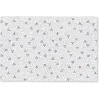 MuchoWow Deurmat 60x40 cm - Droogloopmat Blauw - Driehoek - Patroon - Mat voor binnen - Schoonloopmat - Deurmatten met print - Inloopmat