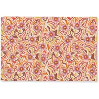 MuchoWow Deurmat 60x40 cm - Droogloopmat Retro - Bloemen - Patroon - Mat voor binnen - Schoonloopmat - Deurmatten met print - Inloopmat