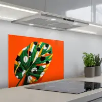 KitchenYeah Spatscherm 70x50 cm - Zelfklevende achterwand 3-2 - Keuken muurbeschermer - Spatwand fornuis