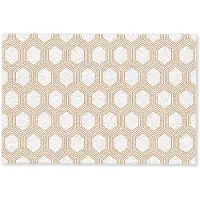 MuchoWow Deurmat 90x60 cm - Droogloopmat Wit - Patroon - Symmetrisch - Modern - Mat voor binnen - Schoonloopmat - Deurmatten met print - Inloopmat