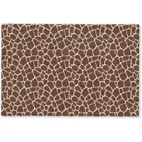 MuchoWow Deurmat 60x40 cm - Droogloopmat Patroon - Giraf - Bruin - Mat voor binnen - Schoonloopmat - Deurmatten met print - Inloopmat