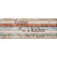 Happiness keukenloper keukenmat PVC 10 mm dik antislip waterdicht onderhoudsvriendelijk 60x180 cm, anti-vermoeidheid keukentapijt ()