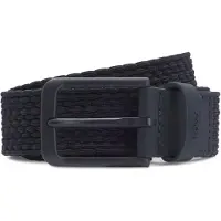 BOSS Geweven riem met leren accenten en logodetail Maat 95