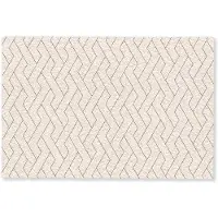 MuchoWow Deurmat 90x60 cm - Droogloopmat Beige - Zigzag - Patroon - Mat voor binnen - Schoonloopmat - Deurmatten met print - Inloopmat