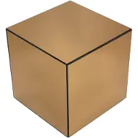 Sweeek - Bijzettafel kubus spiegelglas 30cm - mirage