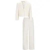 Like Flo blazer + pantalon offwhite Set Wit Meisjes Polyester Reverskraag - maat 104