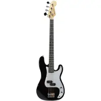 Grooveland EBP100BK - Elektrische Basgitaar - PB-type - Klassiek Zwart - Basswood Body - Precision Pickup - Comfortabele Hals