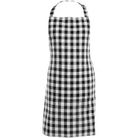 Tiseco Gingham Schort - 80 x 74cm - zwart