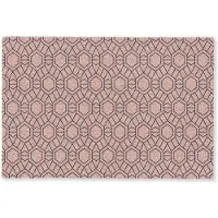 MuchoWow Deurmat 60x40 cm - Droogloopmat Strak - Patroon - Roze - Donkerblauw - Mat voor binnen - Schoonloopmat - Deurmatten met print - Inloopmat