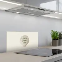 KitchenYeah Spatscherm 60x30 cm - Zelfklevende achterwand Schelp - Quote - Groen - Keuken muurbeschermer - Spatwand fornuis