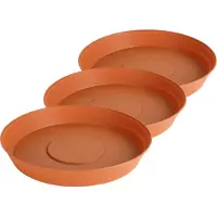 Garronda Ronde Bloempot Onderzetter – 3 struk – Terracotta - ⌀ 20cm H=3,5cm - GD-NIC-Girona96