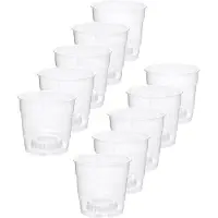 Garronda Plantenpot Bloempot - Kunststof - Rond - Plantenbak - 10 Stuks - Transparent, 9cm H=8.5cm – Transparant - GD-NIC-Pot64