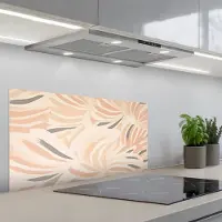 KitchenYeah Spatscherm 90x45 cm - Zelfklevende achterwand Pastel - Kunst - Abstract - Keuken muurbeschermer - Spatwand fornuis