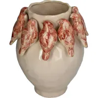 HD Collection Vase Bird Stoneware Terra 23x23x28cm